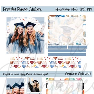 Graduation Planner Stickers Dashboard Layout Classic HP Weekly Kit