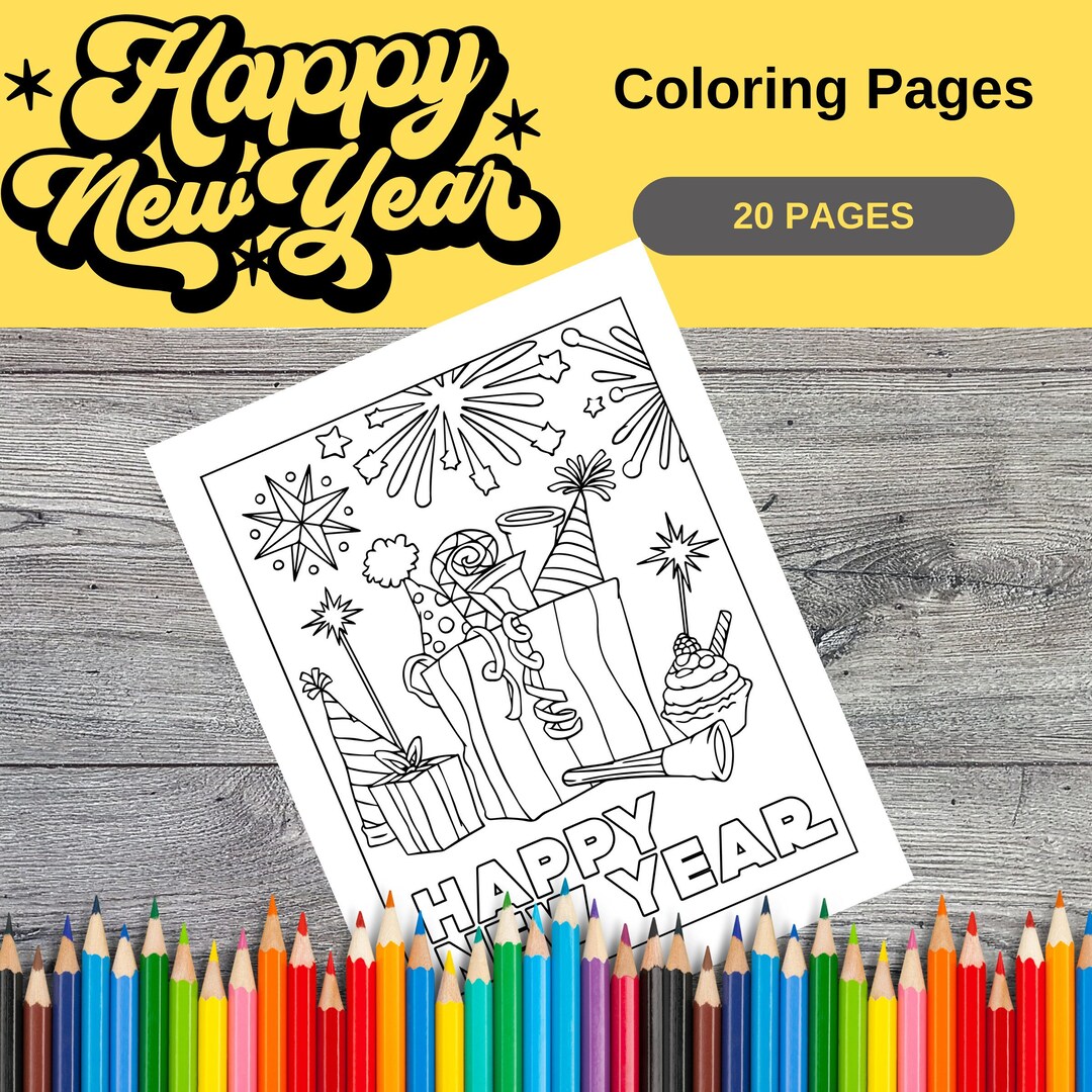 Kickstart the Celebration With New Year's Eve Coloring Pages 20 Fun ...