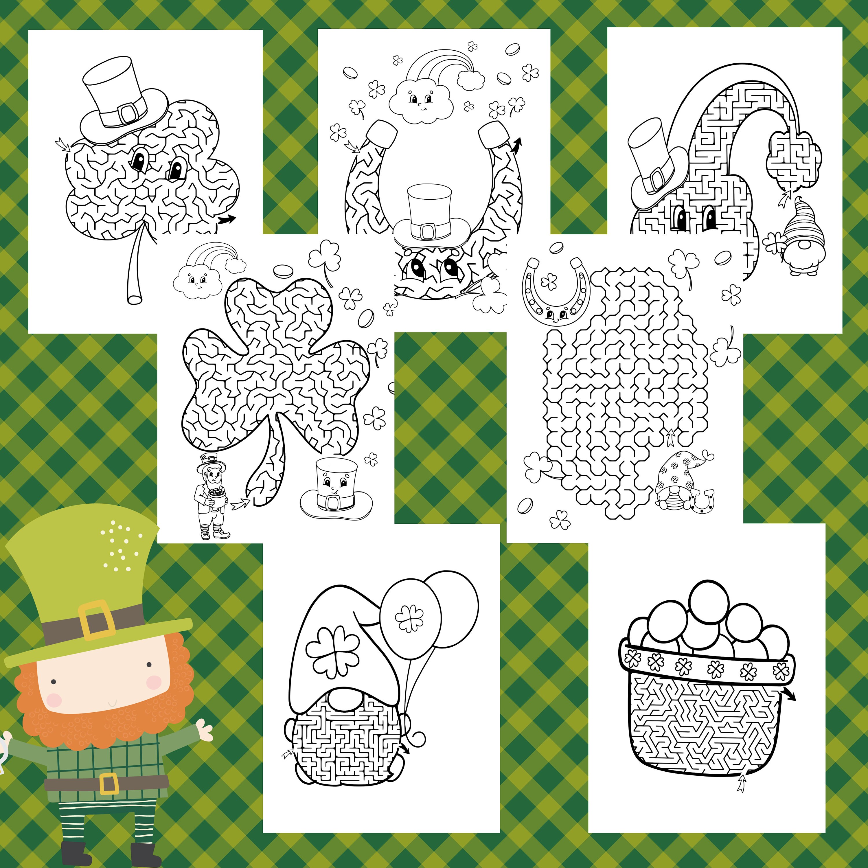 Maze Bundle for St Patricks Day Printable Mazes Mazes for Kids St ...