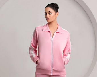 Pink Women's Jogging Track Suit • Travel and Gym-Ready • Gift for Her •Track Suit for Mother Day• Birthday Gift for Best Friend. Barbie pink