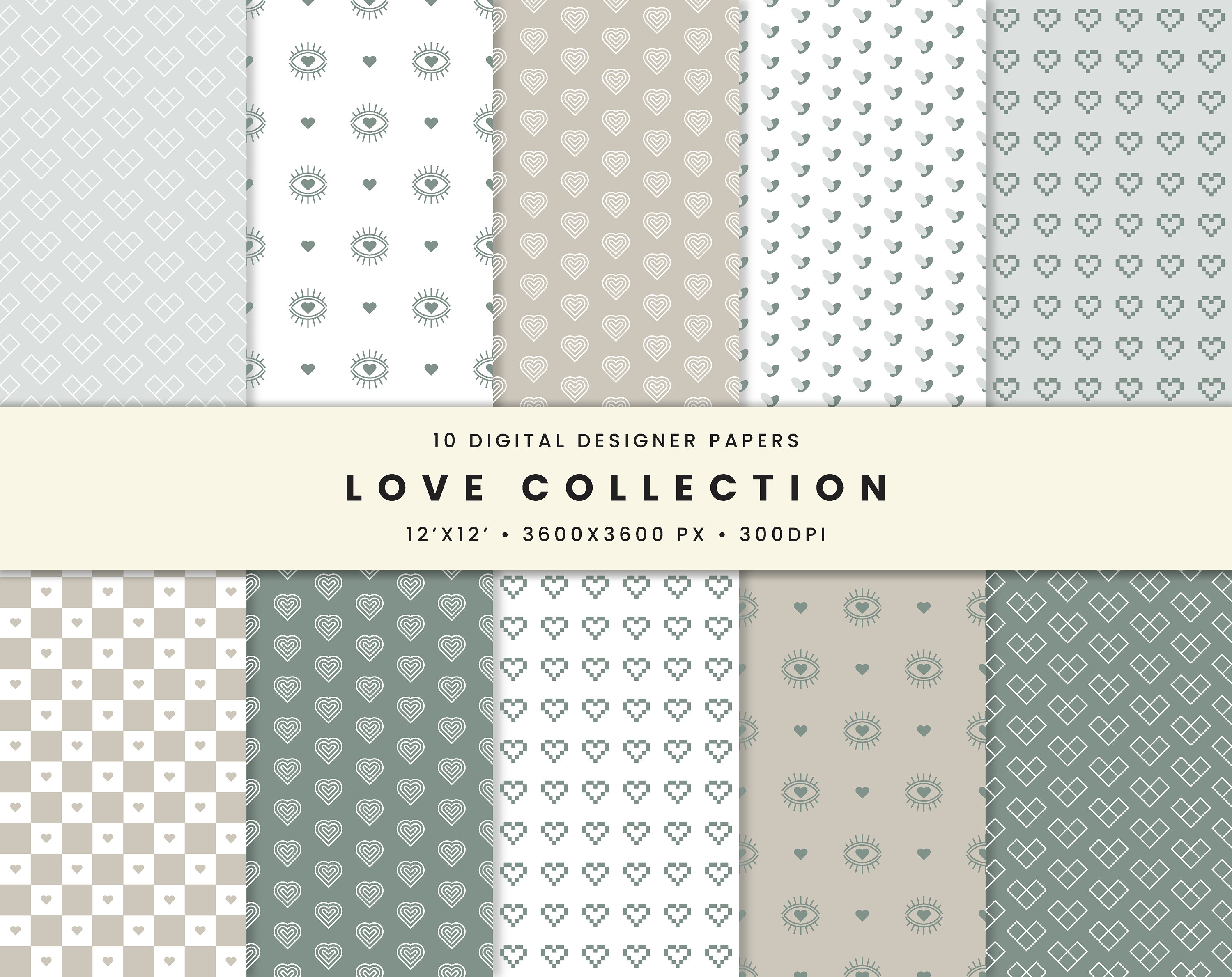 Louis Vuitton Pattern Bundle - 16 Louis Vuitton Digital Papers