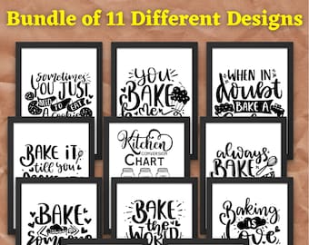 Kitchen Wall Decor; Baking Wall Decor; Cooking Wall Decor for your home kitchen or bakery; farmhouse kitchen wall art printables
