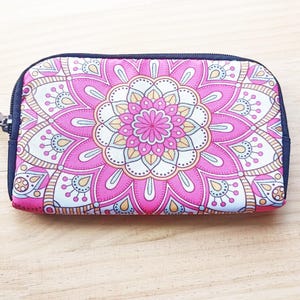 Bolso Mandala con Cremallera - Bolso Bohemio Hecho a Mano - Monedero de Estilo Étnico