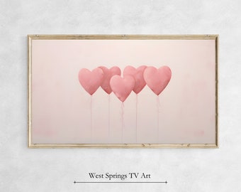 Samsung Frame TV Art, Valentines Heart Painting, Love Digital Art for Tv, Instant Download, Samsung Art TV 4K,TV wallpaper, Digital Download