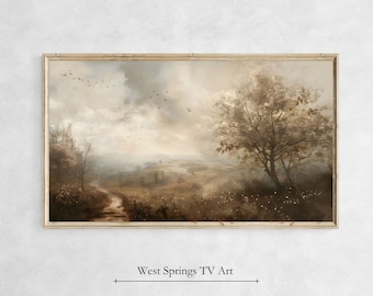 Samsung Frame TV Art, God Leading Me Home, Vintage Style Landscape, Encouraging Bible Art, Christian Religious oil painting,Digital Download