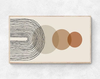 Samsung Frame TV Art, Mid Century Modern Shape Art, Abstract tv art, Instant Download, TV wallpaper, Digital Tv Art, Digital Download