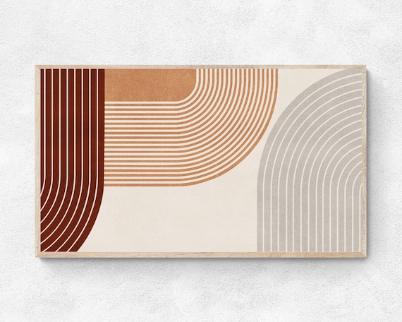 Samsung Frame TV Art, Mid Century Modern Shape Art, Abstract tv art, Instant Download, TV wallpaper, Digital Tv Art, Digital Download