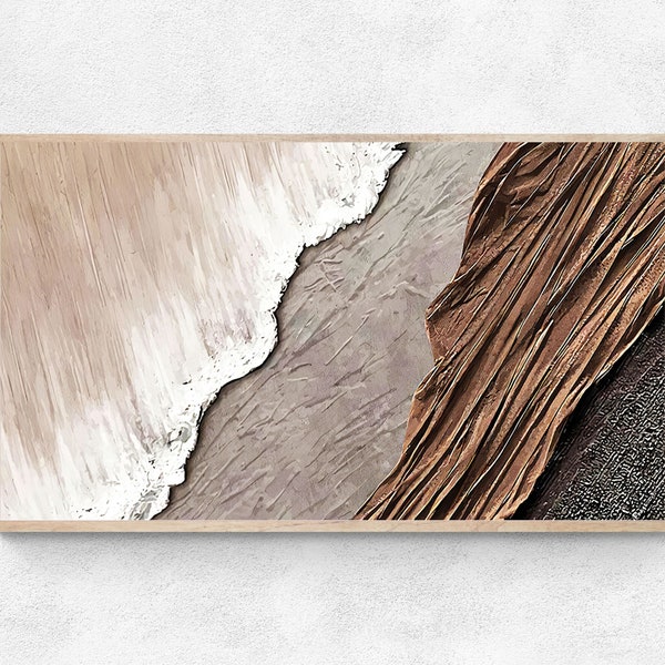 Samsung Frame TV Art, Brown Earth Tone Textured Art, Abstract Modern tv art, Instant Download, TV wallpaper, Digital Art, Digital Download