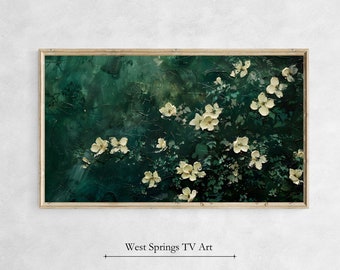 Samsung Frame TV Art Floral Oil Painting, Spring Flowers, Summer Garden, Easter Botanical Frame TV Art,Instant Digital Download,Tv wallpaper
