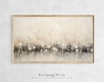 Arte para TV Samsung Frame, fogos de artifício de Ano Novo, arte para TV de Natal, download instantâneo, arte digital, papel de parede para TV, download digital