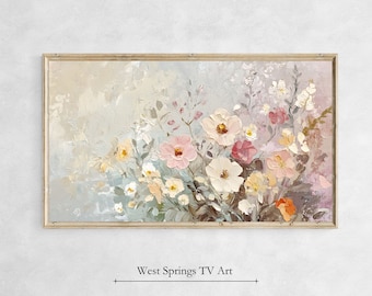 Frame TV Art, Vintage Style Wildflowers, Fall frame tv art, floral frame tv art, Instant Download, Samsung Art TV, Tv wallpaper, Digital Art