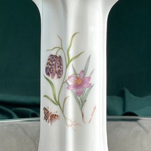 Gleneagles Vintage Vase Fine Bone China design by Helen Philipps, Flowers and Butterflies