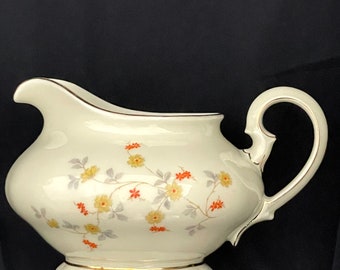 Rare Vintage Bohemia Royal Ivory Made in Germany Milk Cream Jug, Floral Design, Approx 16cm wide, 10cm tall