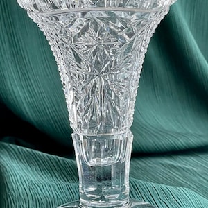 Vintage Lead Crystal Footed Vase 5 inches high, In lovely vintage condition with minimal signs of wear and excellently well preserved item