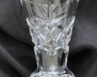 Glass vase, 11cm height, used, slight blemishes and marks, no cracks