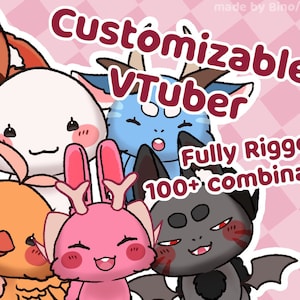 Customizable VTuber Mascot Model | Full body/Fully rigged Live2d Avatar