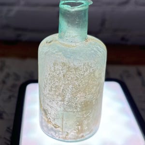 Vintage Small Glass Bottle with Pontil Mark
