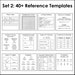 Math Sticky Note Templates BUNDLE, Math Reference Charts BUNDLE, Math ...