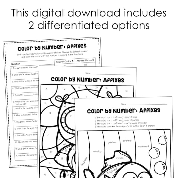 Prefix And Suffix Coloring Pages [2025]