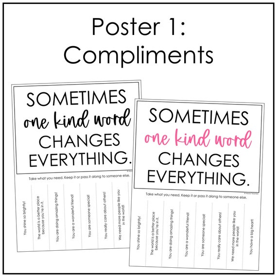 Posters About Compliments Tear Off Compliments Printable, Compliment