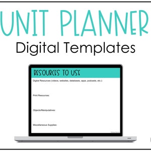 Digital Unit Planner Templates for Elementary Teachers, Digital Lesson Planning