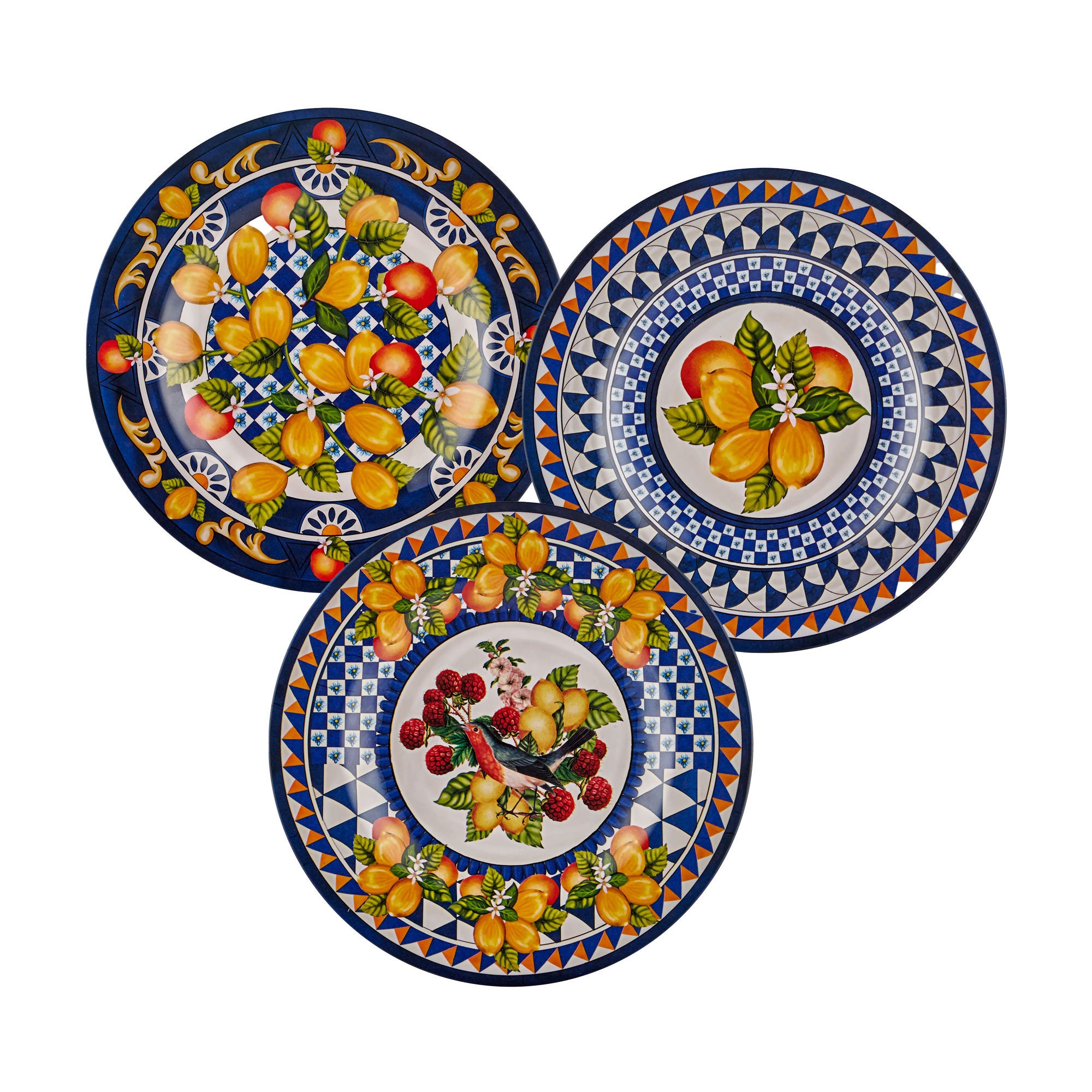 Blue Dinner Plates Christmas Dinner Plate Meyer Lemon Etsy