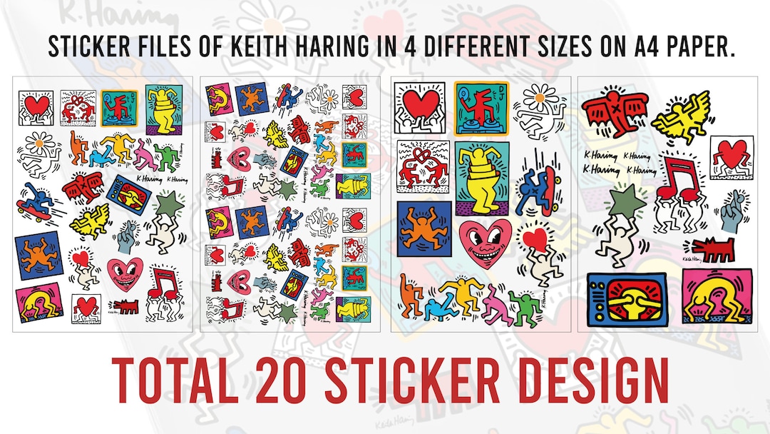 Harith Sticker Keith Haring Sticker Stickers Comic Art Keith Haring Fan Art, Famous ...