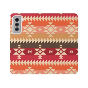 ネイティブアメリカンデザインウォレットフリップケース | iPhone Pro Max 13 | iPhone Pro 13 | Samsung Galaxy S22 | Samsung Galaxy S21