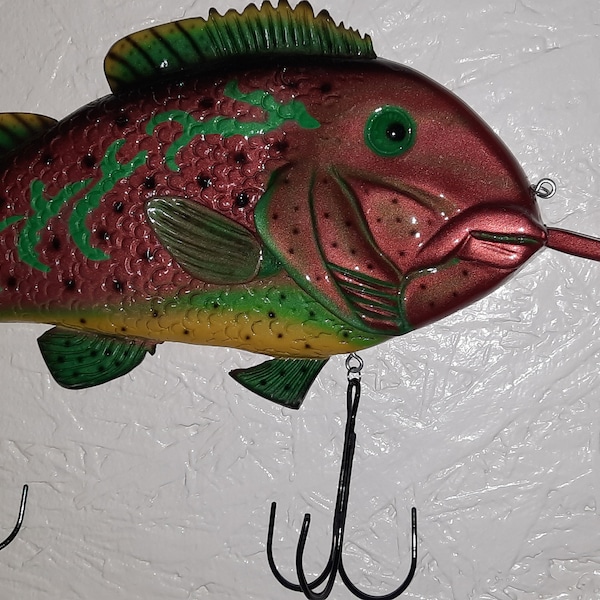 Giant Fishing Lure Decor Etsy