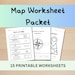 Parts of a Map Worksheet Packet | Printable Map Worksheets | Homeschool ...