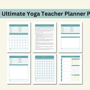 The Ultimate Yoga Teacher Planner Pack, Printable, Digital Download, Yoga Planner, Yoga Journal, Instant Download, Printable Planner