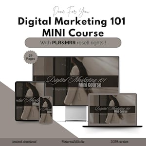 MRR PLR Digital Marketing 101 Mini Marketing Course Bundle MRR plr Resell Rights Instagram Courses Digital Business mrr Digital