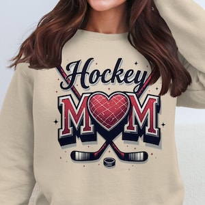 Digitaal ontwerp hockeymoeder, hockeymoeder clipart, sportmoeder png, hockeyliefhebber print, hockeystick kunst, hartafbeelding, instant download png