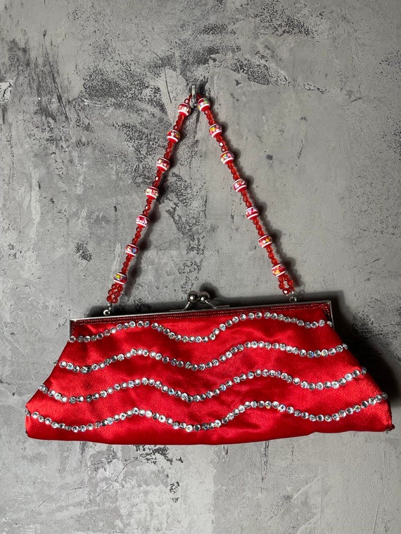 Bag with vintage and shiny beads // Bag with vint… - image 7