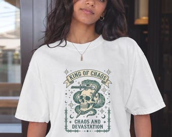 King of Chaos and Devastation Shirt, Funny Sarcastic Humor Tee, Dad Gift