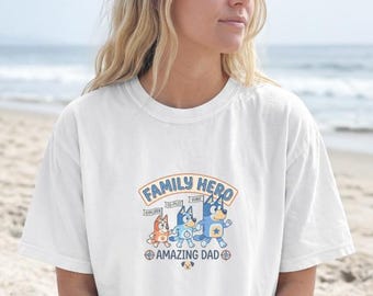 Family Hero Dad Shirt, Dad Graphic Tee, Father's Day Apparel