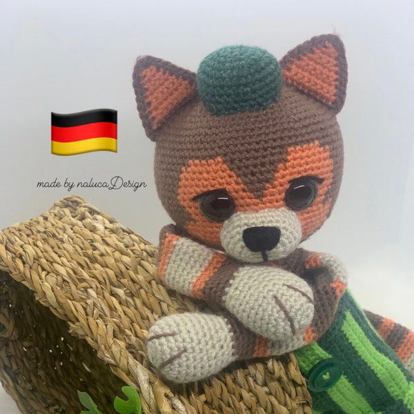 PDF Anleitung DEUTSCH neugieriges Kätzchen häkeln Amigurumi