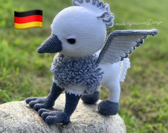 Crochet a Hippogriff – Amigurumi Crochet Pattern PDF (German) | Crochet Fantasy Animal | Mystical Amigurumi | DIY Gift | Approx. 23 cm