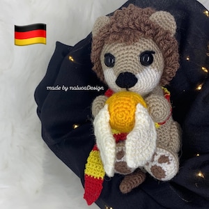 PDF Instructions German Crochet Pattern Lion Amigurumi
