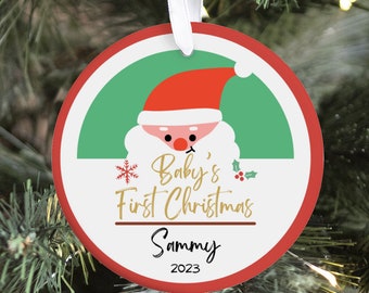 Personalisierte Babys erste Weihnachten Ornament benutzerdefinierte Weihnachtsbaum Dekoration Spielerei Andenken Geschenk Weihnachten 2023 New Baby Boy Girl Geschenk Ornament