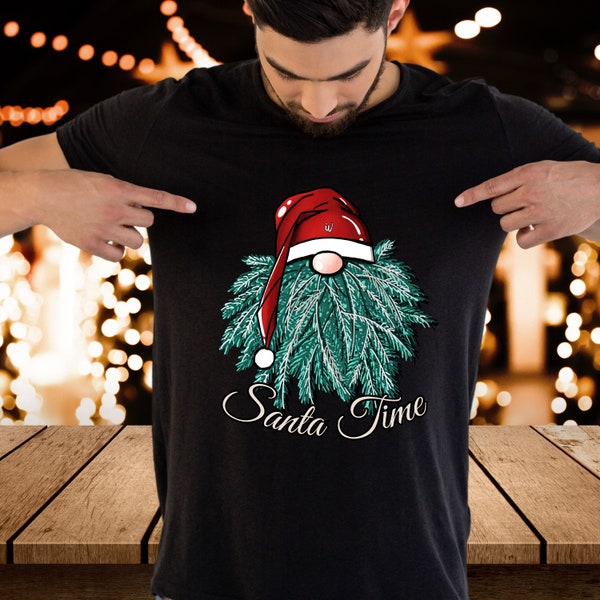 Santa Gnome  Christmas Gnomes T-Shirt, Christmas Shirt, Funny Gnomes Tee, Holiday Shirts, Santa Shirt,  Holiday  Xmas Gnomes Shirt Gnome Tee