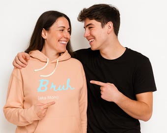 Bruh (aka Mom) Grafik Hoodie - Mutterschaft Humor