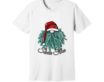 Santa Time Gnome Weihnachten T-Shirt, Weihnachten Gnome Shirt, fröhlich Shirt, Santa T-shirt Weihnachten Shirt, Weihnachtsgeschenk, Santa Geschenk Shirt, Xmas Tee