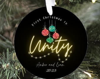 Personalisierte Einheit Weihnachtsbaumschmuck, Happy Holiday Coworker Freund Familie Geschenk