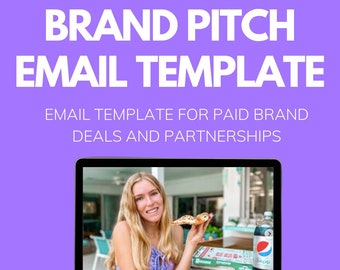 Brand Pitch Email Template | Influencer Starter Kit | Brand Collaboration Advice | Brand Deal | Brand Outreach
