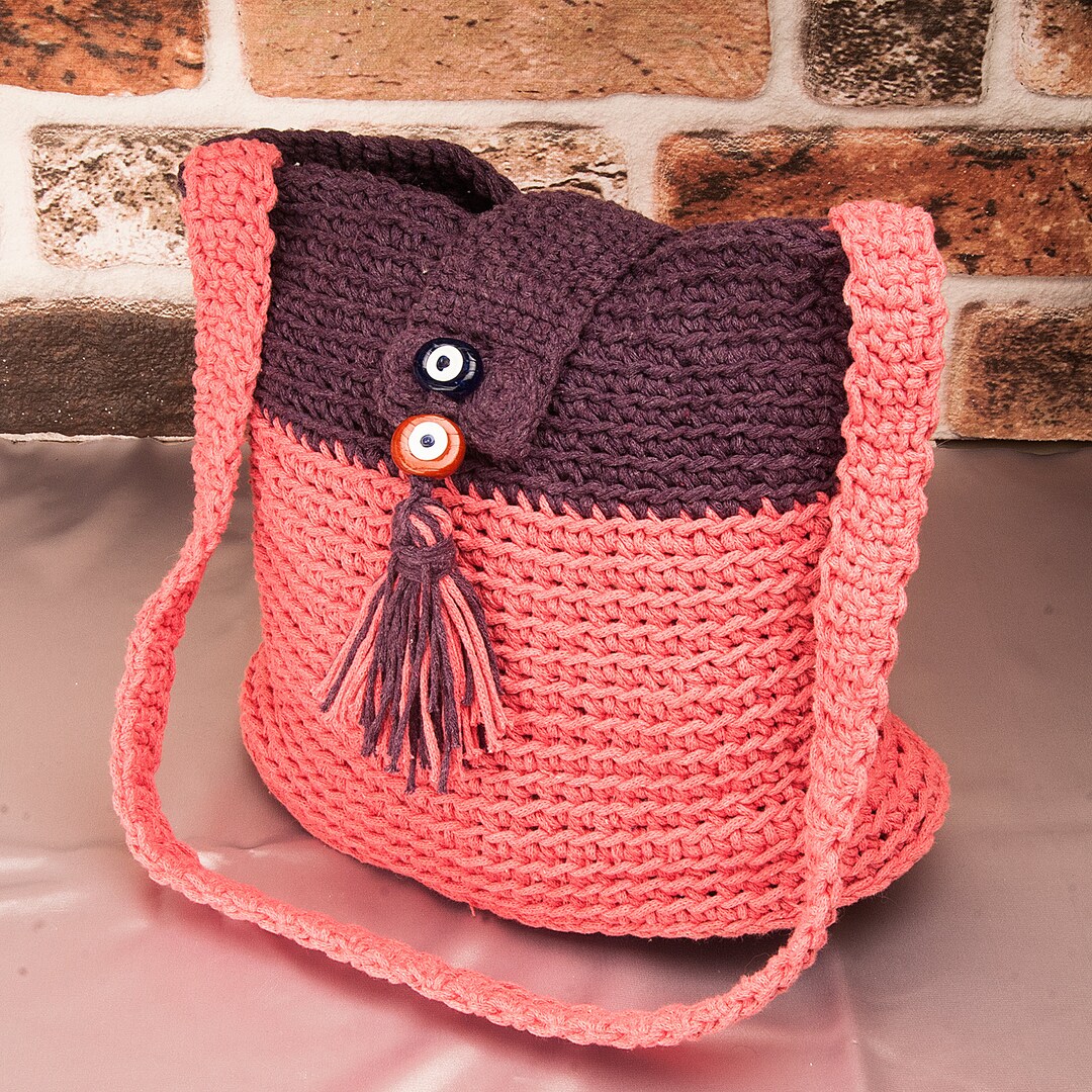 Pink Hand Knitted Bag, Small Bag Next to Gift, We Can Make It Which