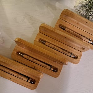 CUSTODIA + PENNA in LEGNO personalizzate