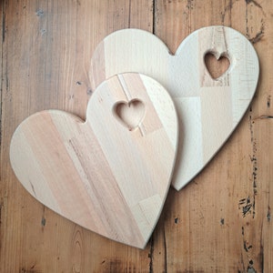 Decorazioni pendenti a forma di cuore in legno naturale coppia -  Italia