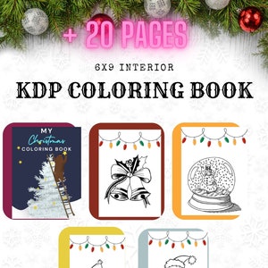 KDP 20+ Christmas  Kids Coloring Pages , KDP Low Content Book, Christmas coloring pages, Commercial Use