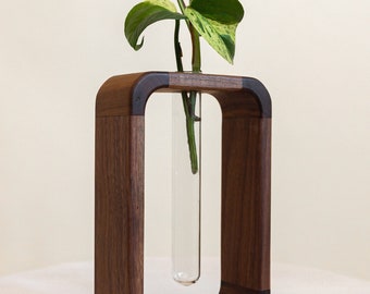 Propagation Stand | Modern Wooden Vase for Plants